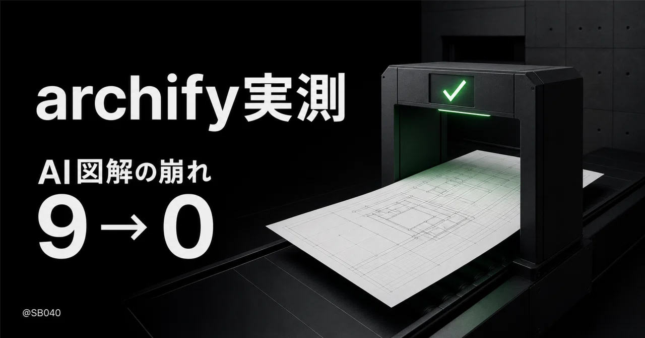 archify measured: 9 AI diagram errors reduced to 0｜Ryo｜WEBエンジニア