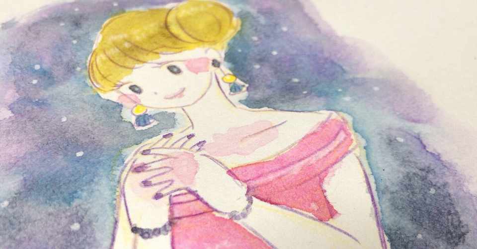 水彩の絵の具が水に滲む感じが楽しい 透明水彩使用女の子イラスト おちゃも イラストレーターお仕事募集中 Note