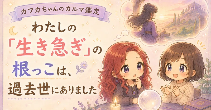 🕯️ カフカちゃんのカルマ鑑定｜わたしの「生き急ぎ」の根っこは、過去世にありました