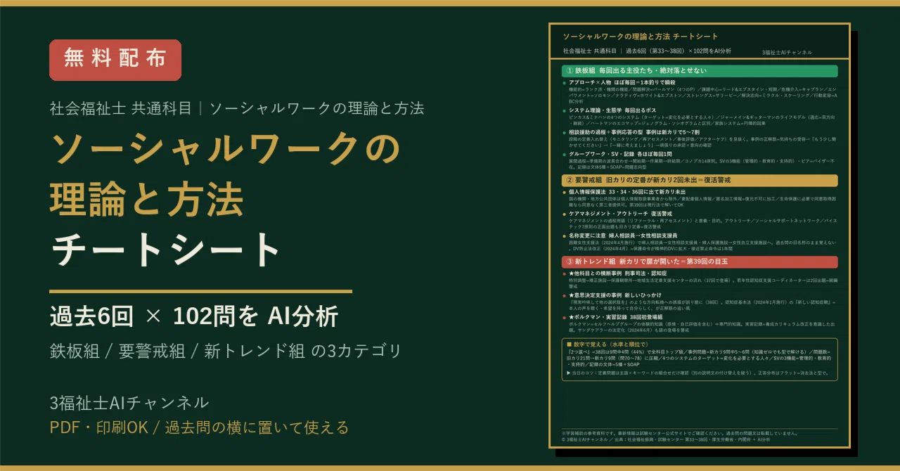 社会福祉の方法 (社会福祉大系 3) 無料配布】社会福祉士「ソーシャルワークの理論と方法」チートシート