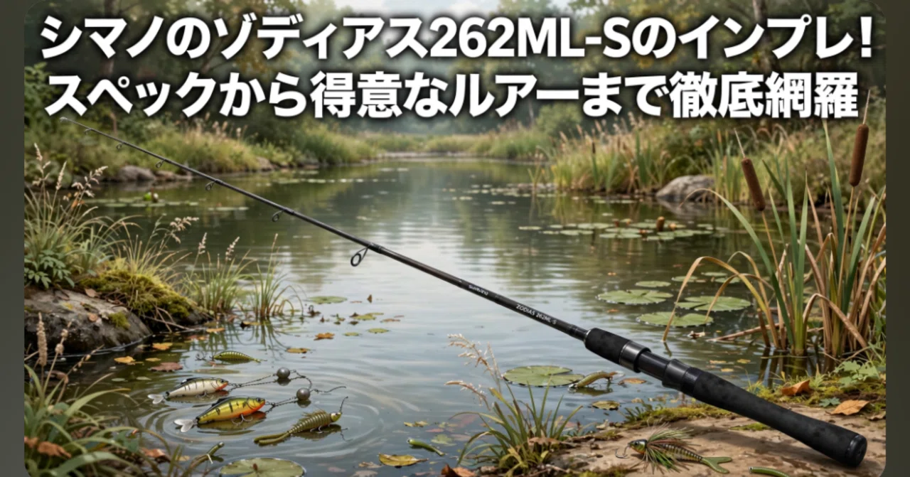 シマノのゾディアス262ML-Sのインプレ！スペックから得意なルアーまで