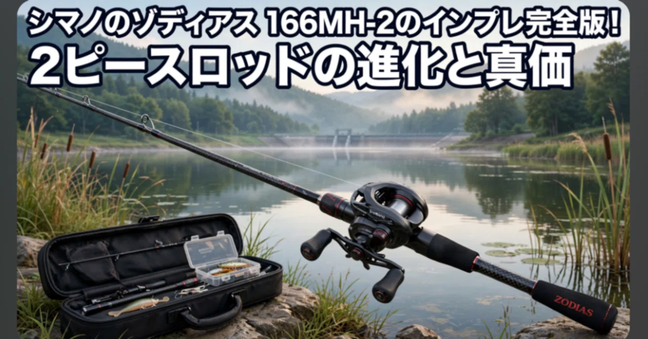 シマノのゾディアス 166MH-2のインプレ完全版！2ピースロッドの進化と