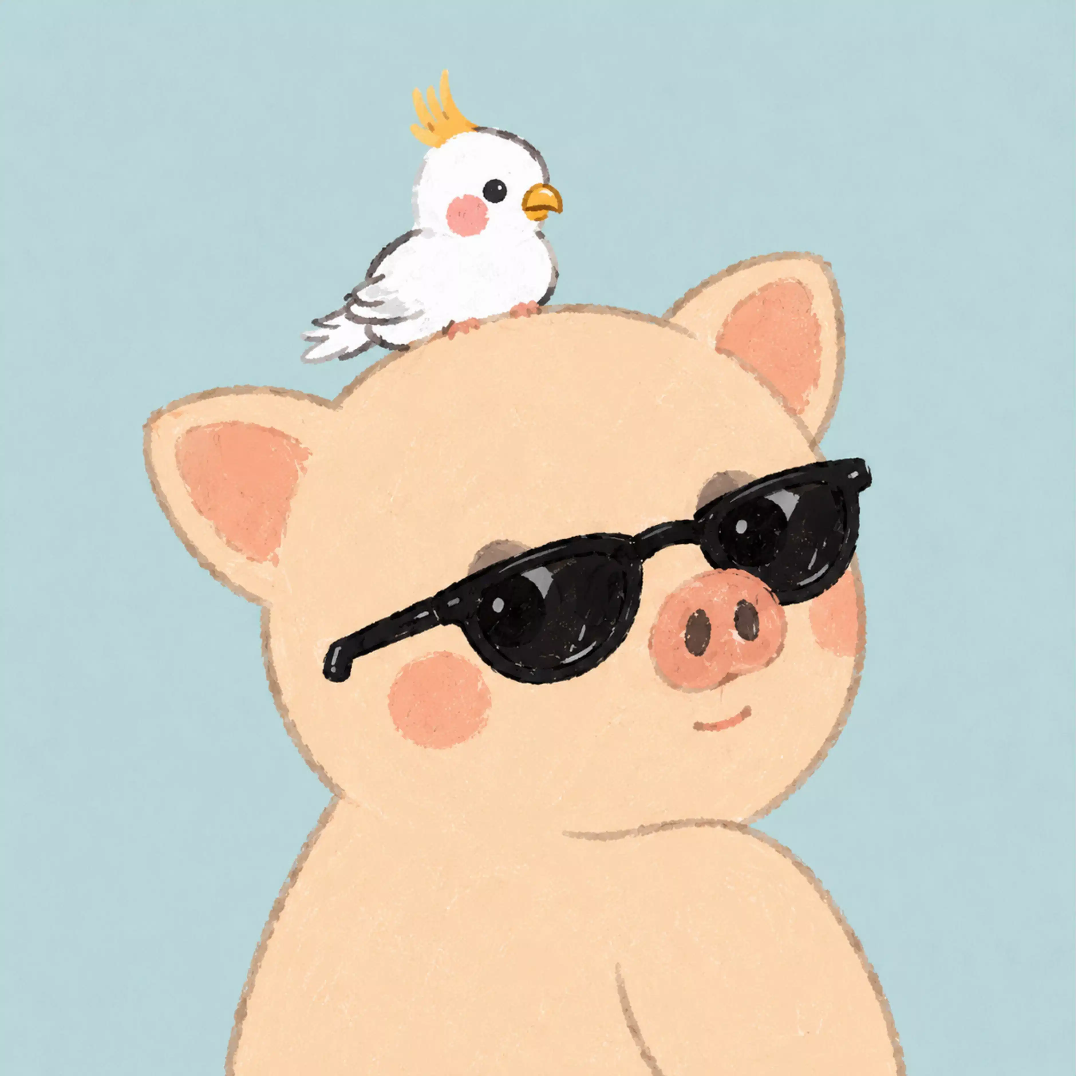 豚のロクさんは、キャラクターではない、よ。