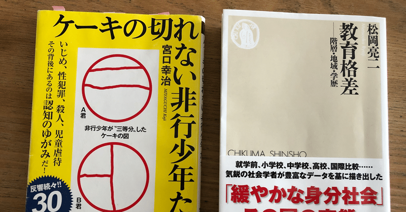 私立公立多様性の話と3歳の子が亡くなった件について「ケーキの切れない非行少年たち」と「教育格差」を読んで考えた雑記