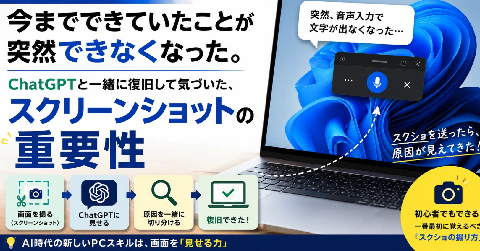 Windowsで今までできていたことが突然できなくなった。ChatGPTと一緒に