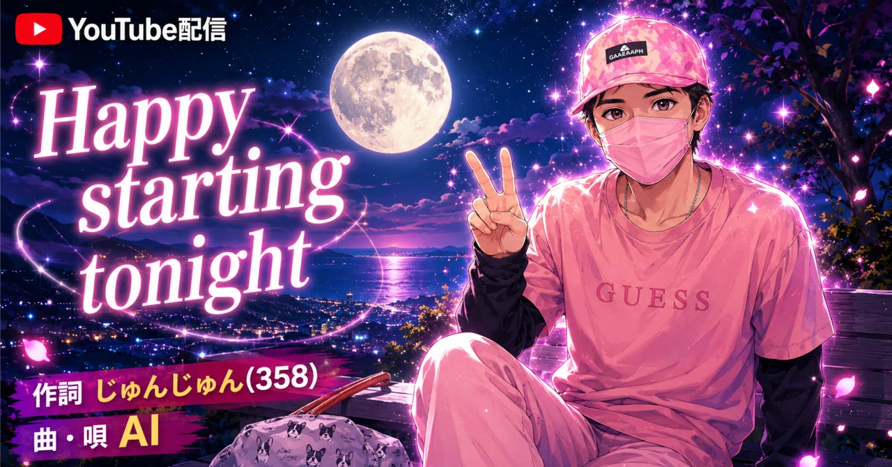 YouTube配信第61弾】【Happy starting tonight】【作詞 じゅんじゅん