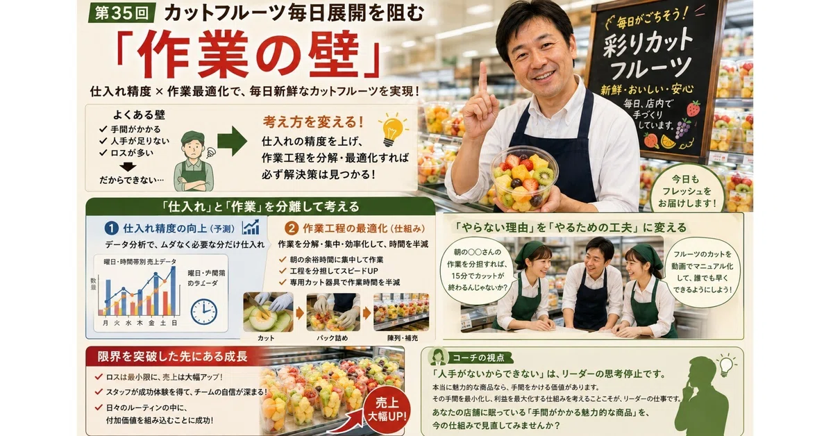 Part 35: The 'Operational Wall' Preventing Daily Cut Fruit Displays｜情熱 ...