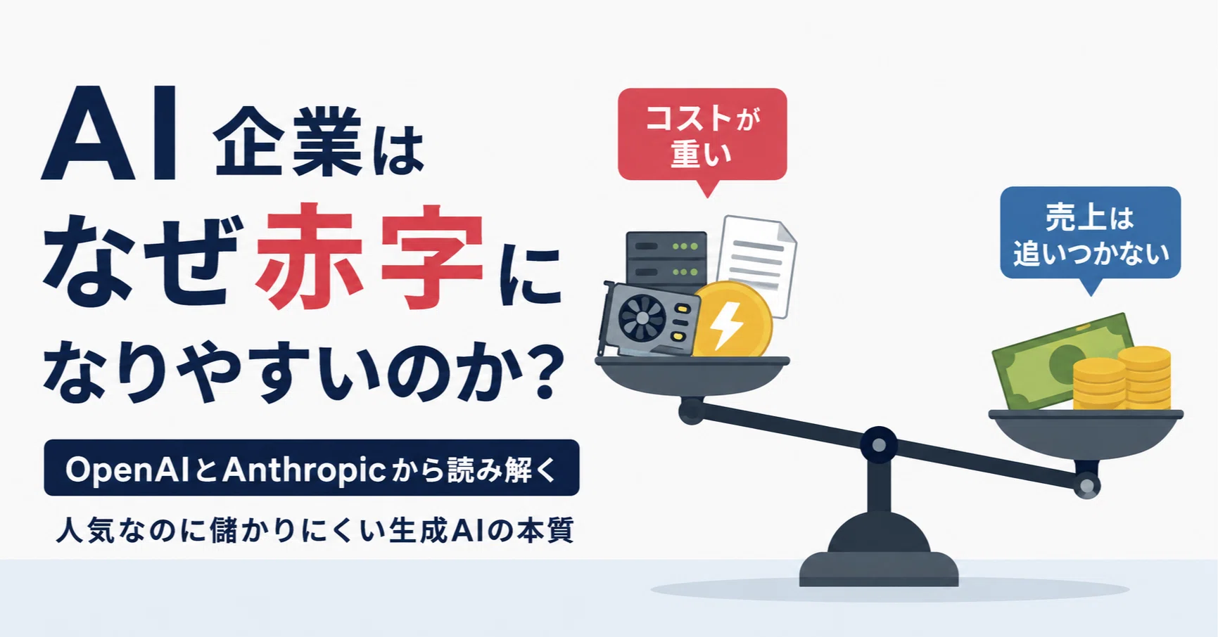 AI企業はなぜ赤字になりやすいのか？OpenAIとAnthropicから読み解く