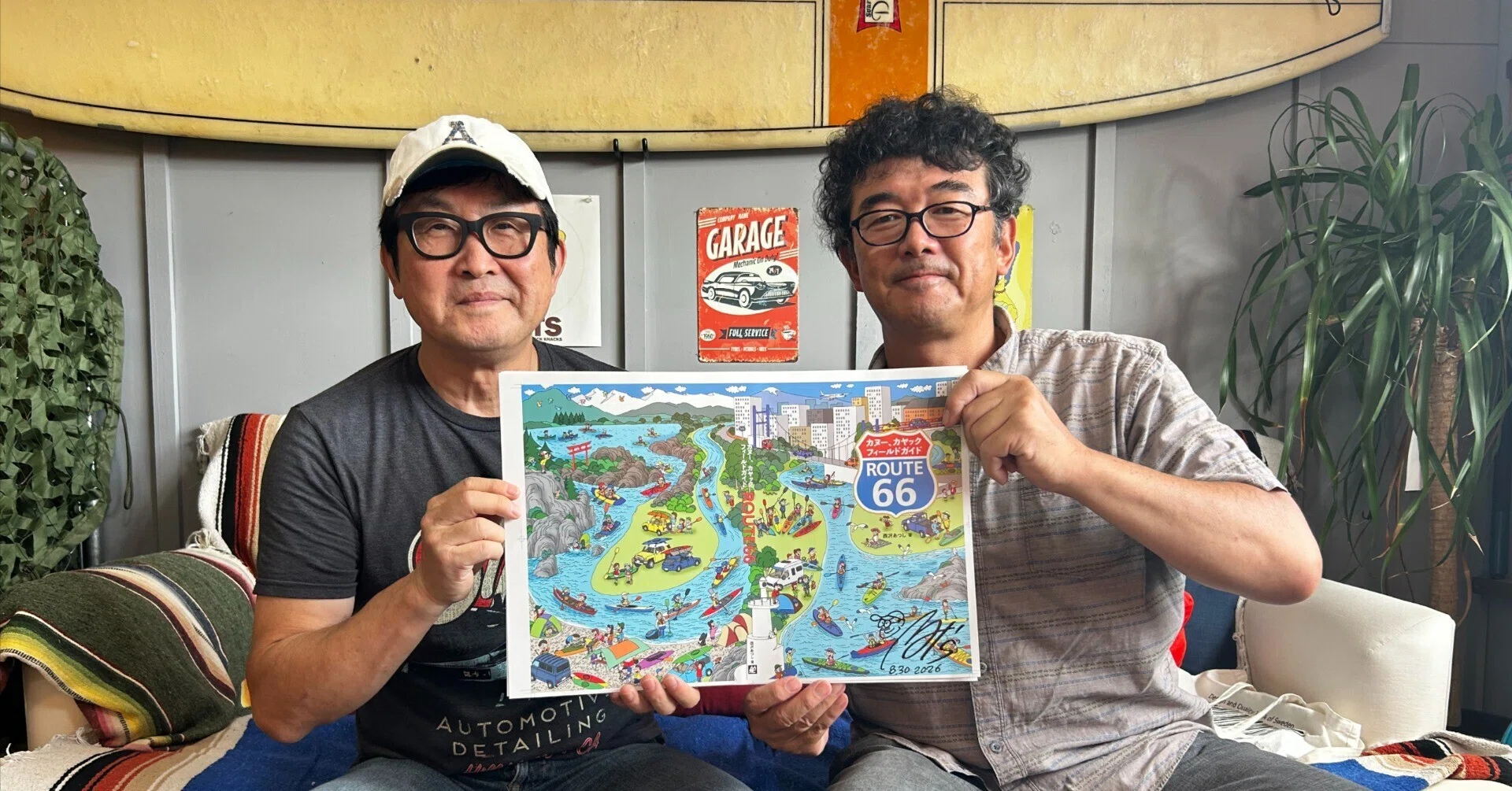 ROUTE 66」の表紙を描いてくれたイラストレーター、まつやまたかしさん