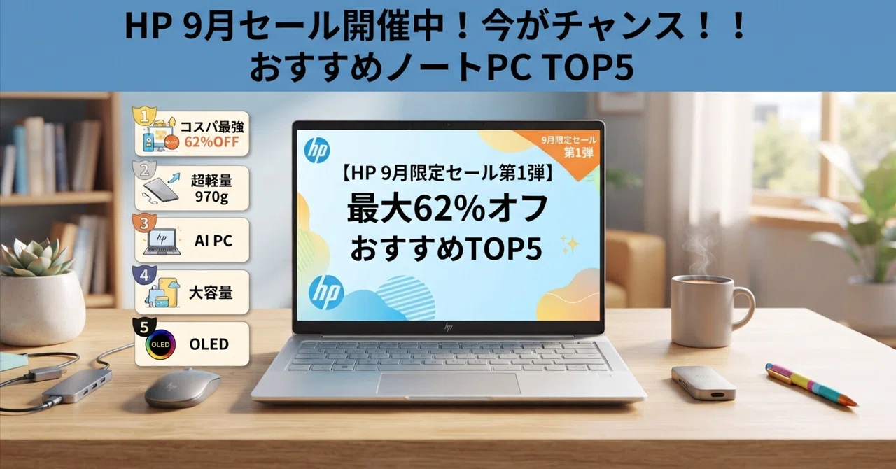 HP September Sale] Ryzen 5 or higher x 16GB RAM x 512GB SSD! 4