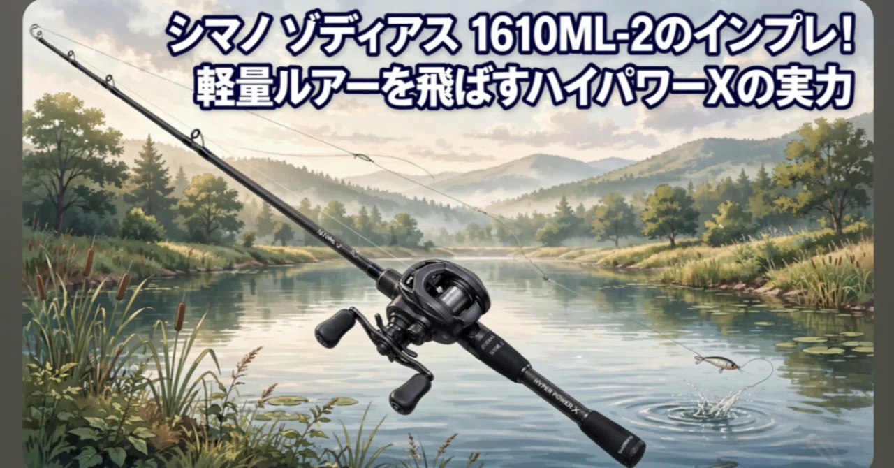 シマノ ゾディアス 1610ML-2のインプレ！軽量ルアーを飛ばすハイパワー