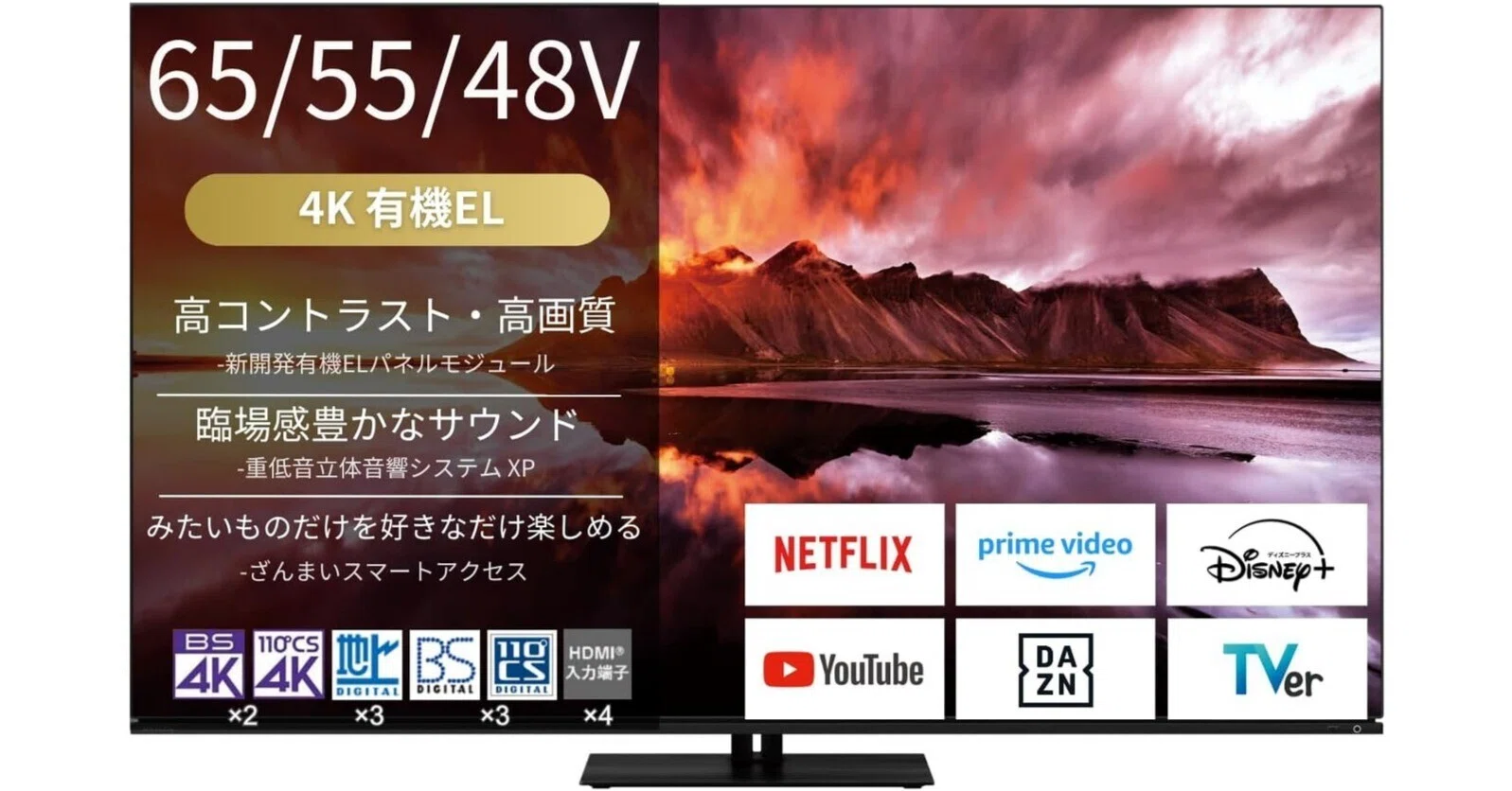 REGZA 55インチ 有機EL 55X8900N スマートテレビ レビュー比較まとめ