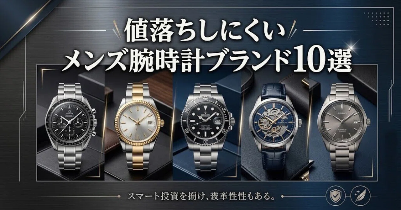 値落ちしにくいメンズ腕時計ブランド10選【2026年】｜定価と買取相場の