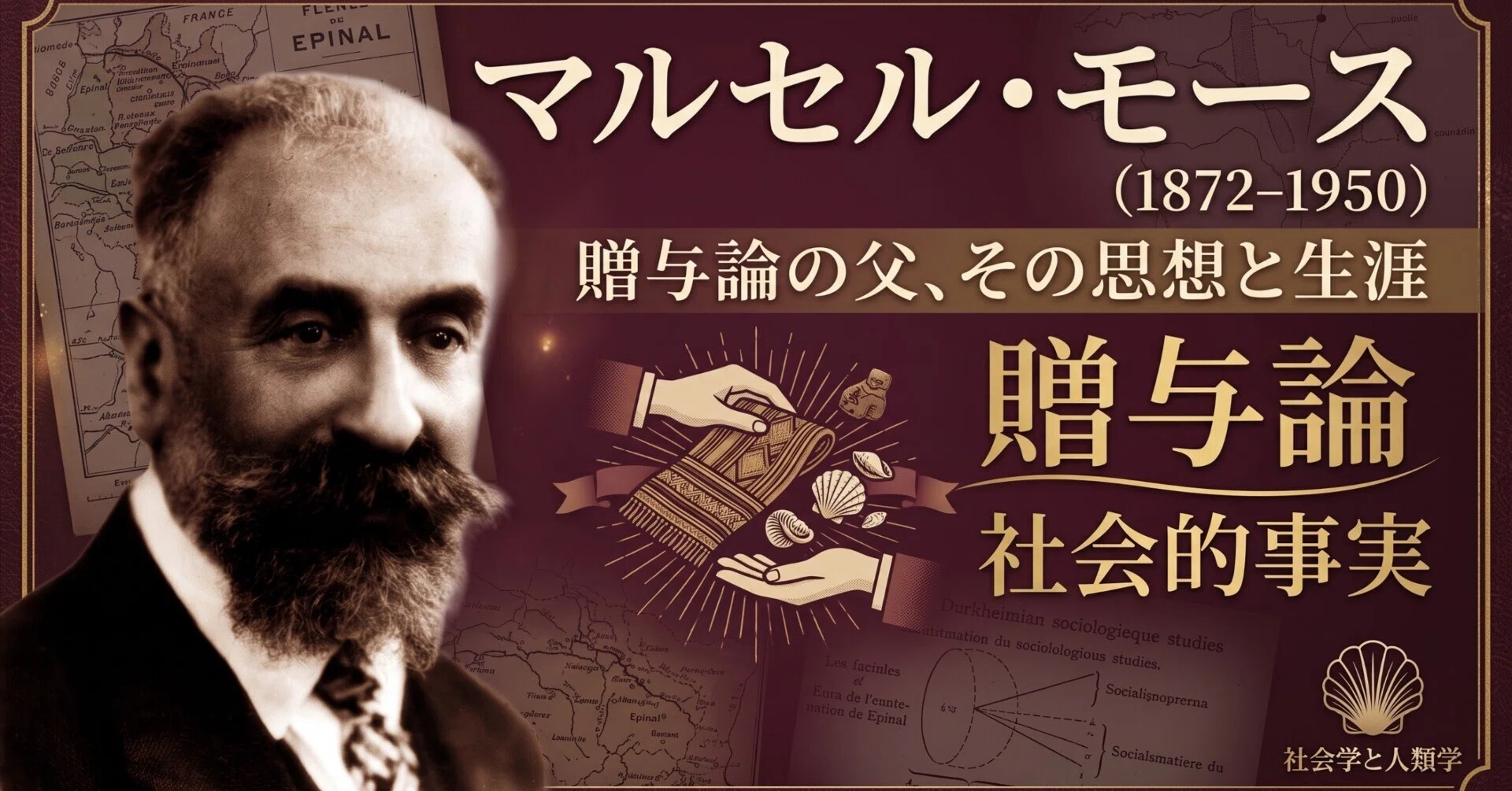 マルセル・モース 社会学と人類学 I・II 2冊セット　贈与論　身体技法 マルセル・モース（Marcel Mauss, 1872–1950）｜荒川大学 無価値創造