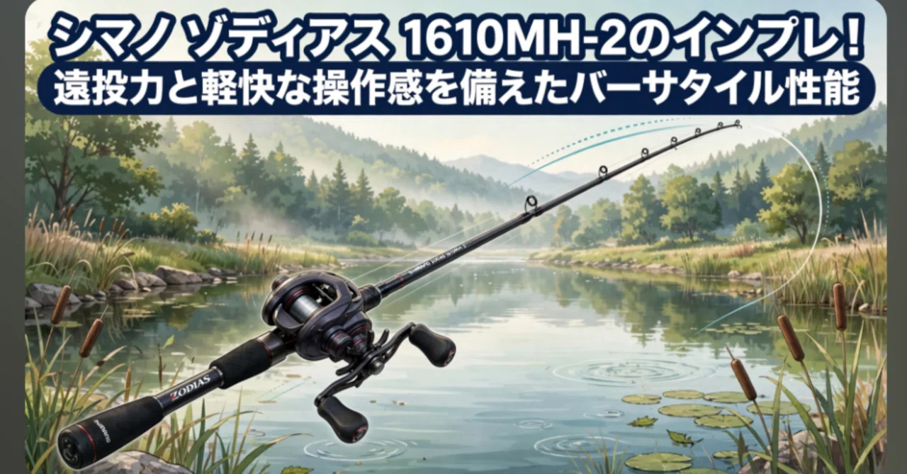 シマノ ゾディアス 1610MH-2のインプレ！遠投力と軽快な操作感を備えた