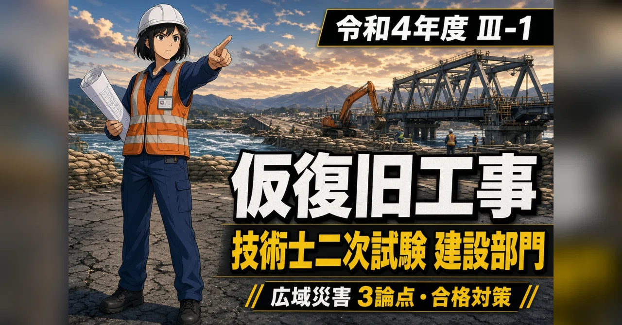 【FY2022 III-1/Temporary Restoration Work】 Professional Engineer Second ...