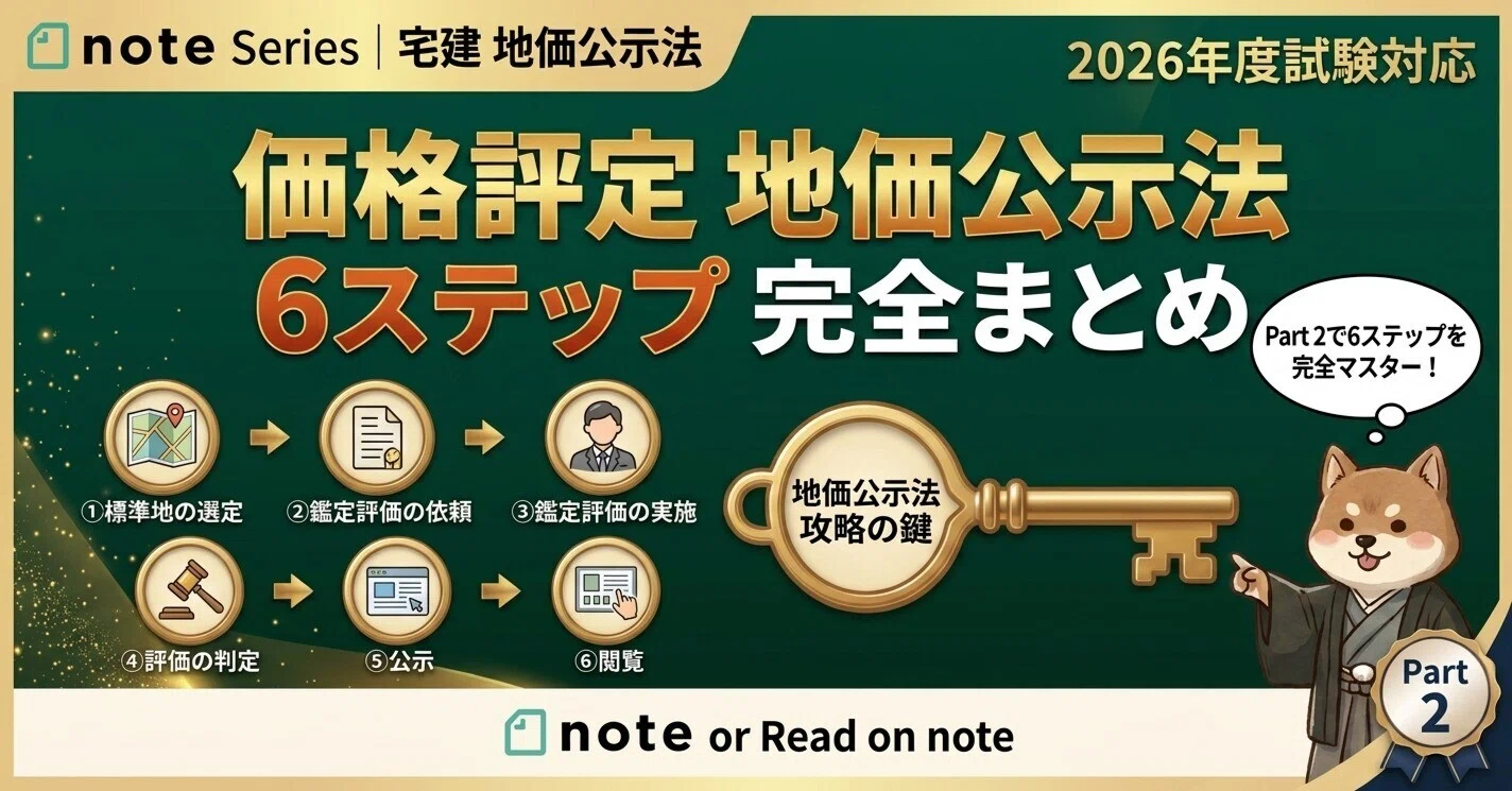 宅建 価格評定 地価公示法 6ステップ 完全まとめ【2026年度試験対応