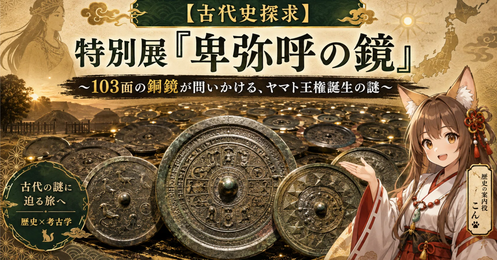 古代史探求】特別展「卑弥呼の鏡」〜103面の銅鏡が問いかける、ヤマト