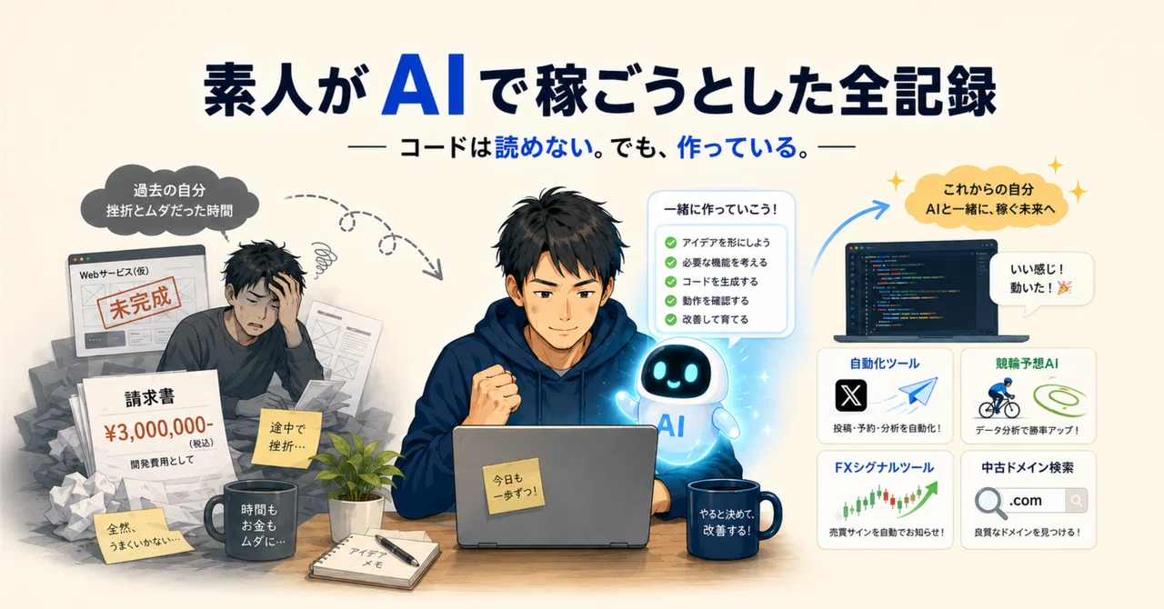自己紹介｜素人がAIで稼ごうとした全記録