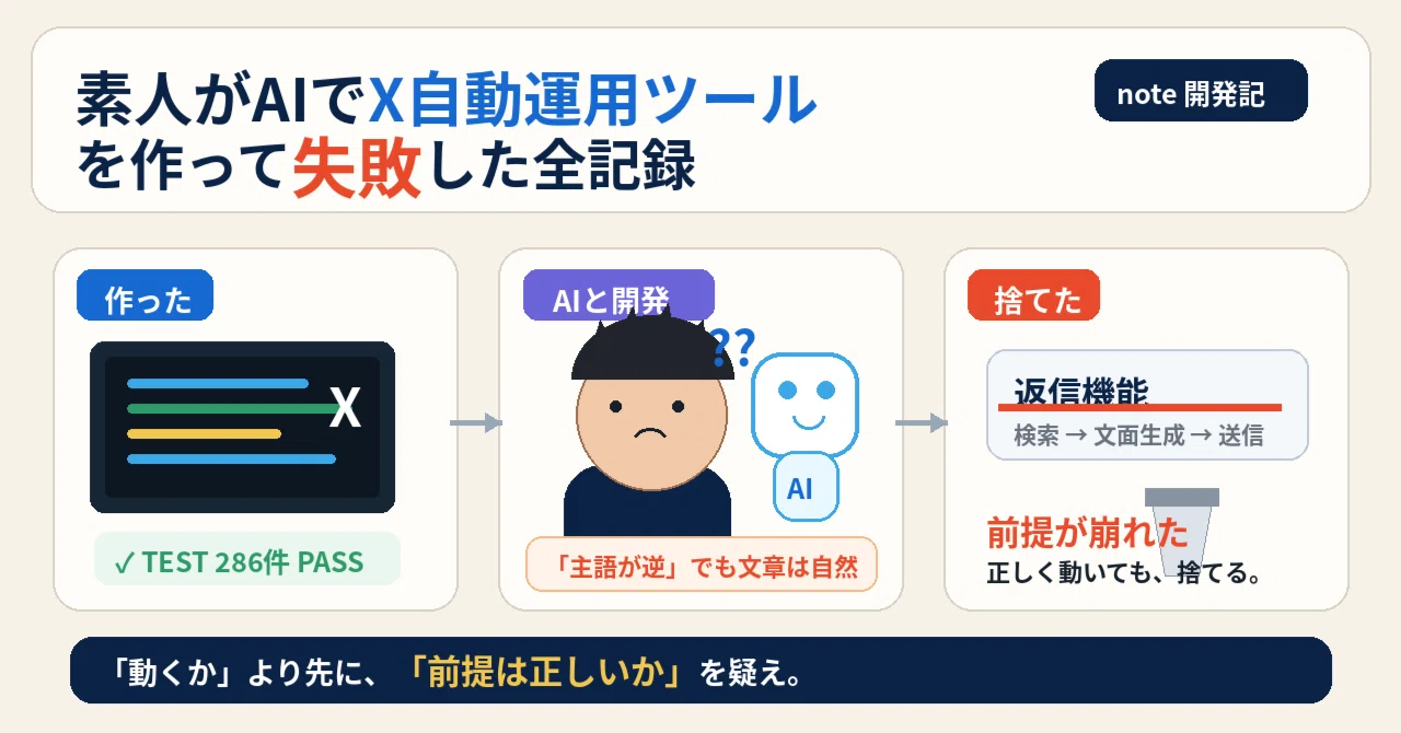 素人がAIでX自動運用ツールを作って失敗した全記録