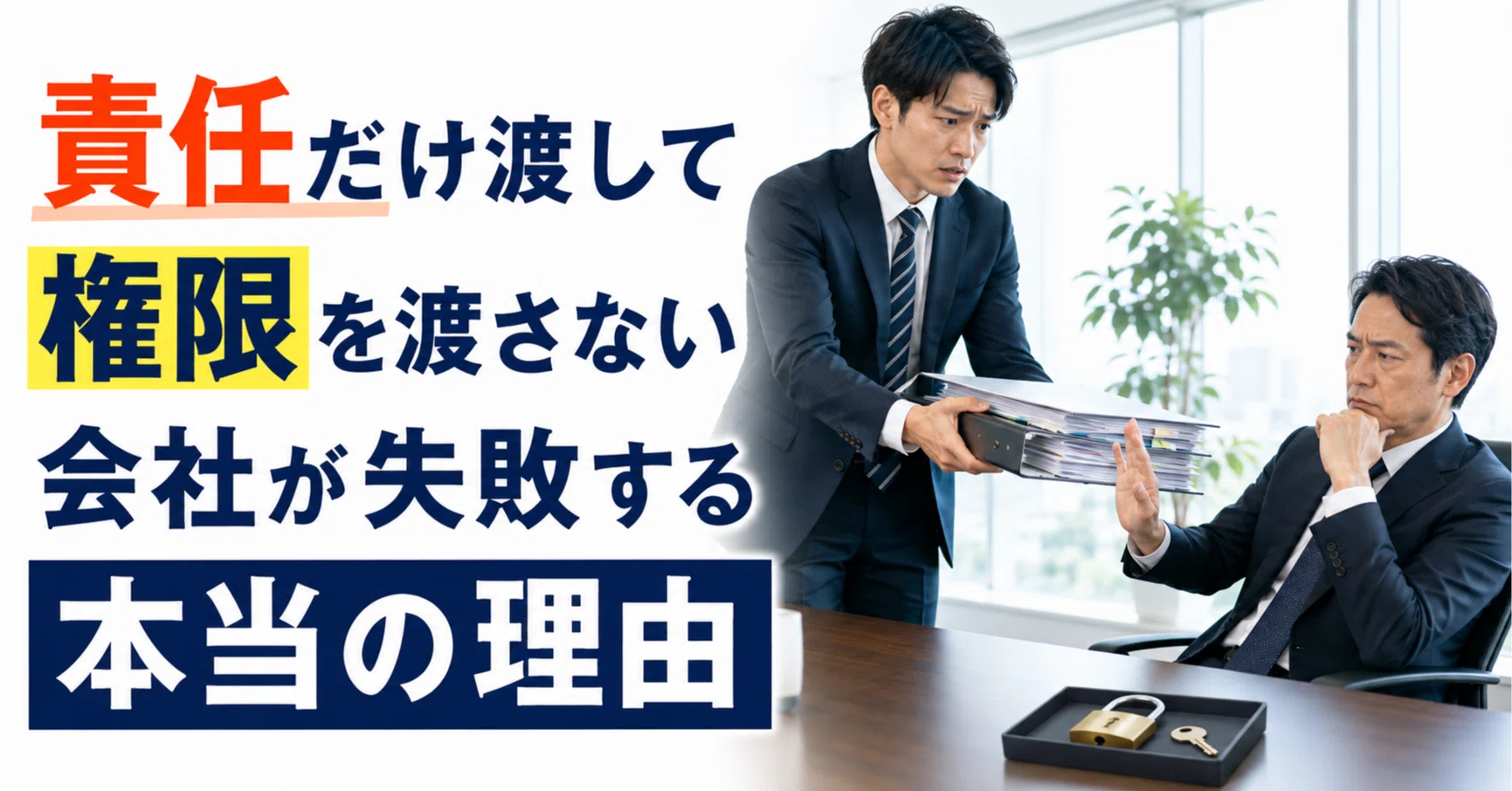 責任だけ渡して権限を渡さない会社が失敗する理由｜二宮誠悟｜現役