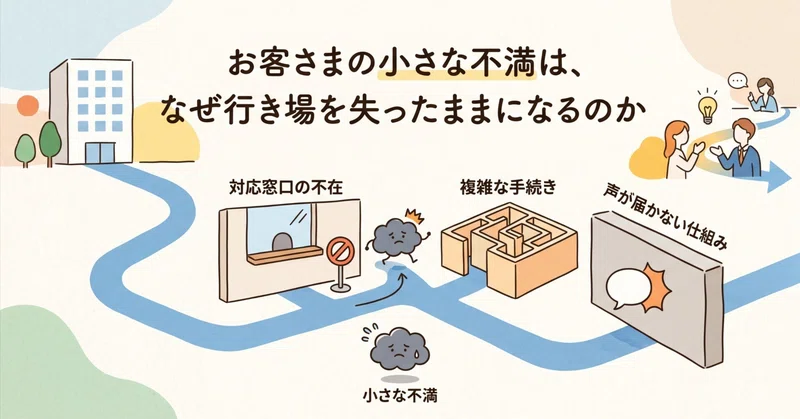 お客さまの小さな不満は、なぜ行き場を失ったままになるのか
