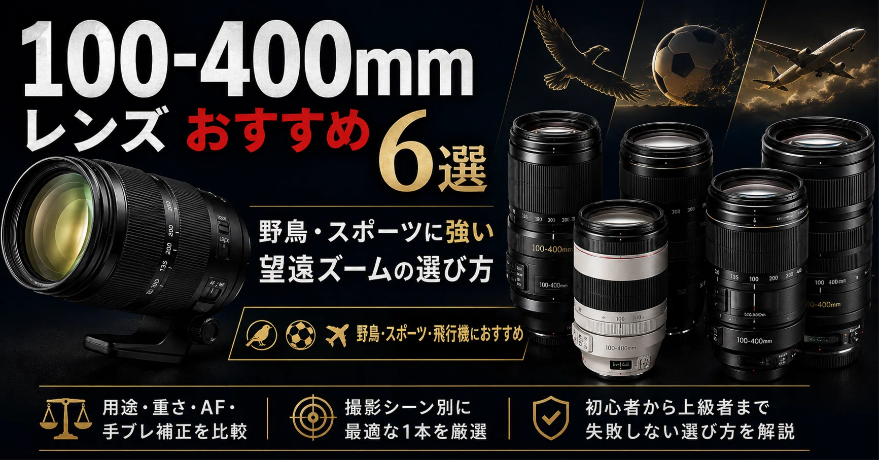100-400mmレンズおすすめ6選｜野鳥・スポーツに強い望遠ズームの選び方
