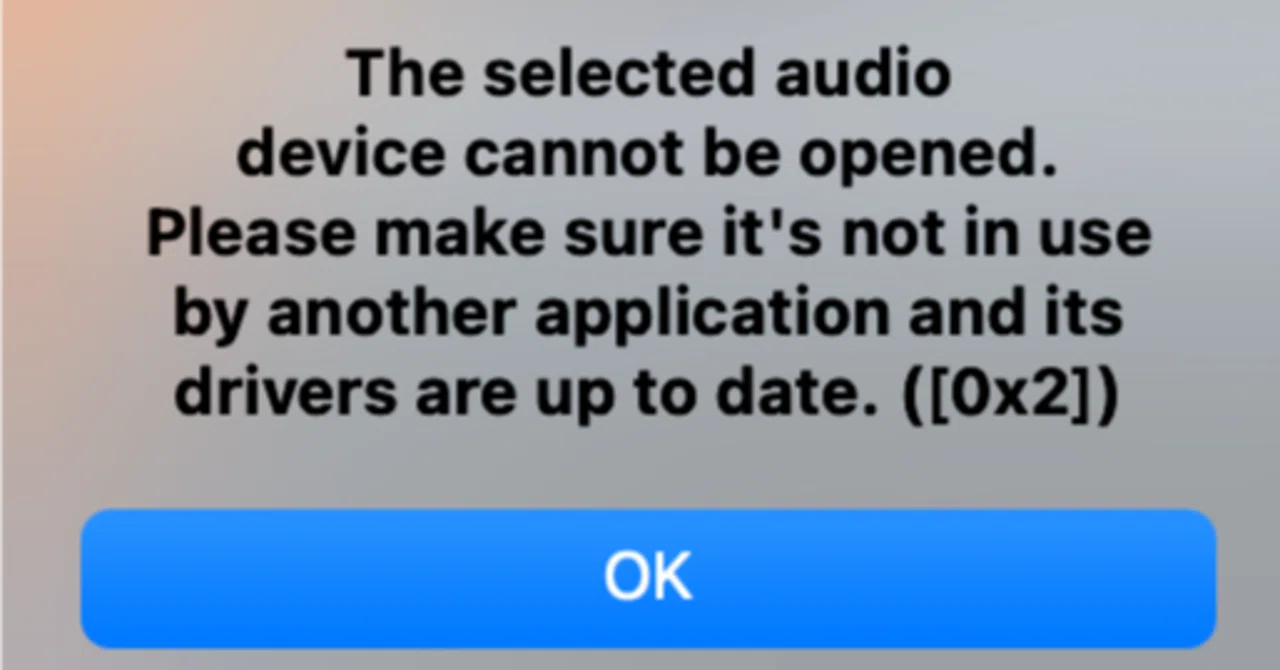 解決】宅録声優のための情報 番外編~The selected audio device cannot