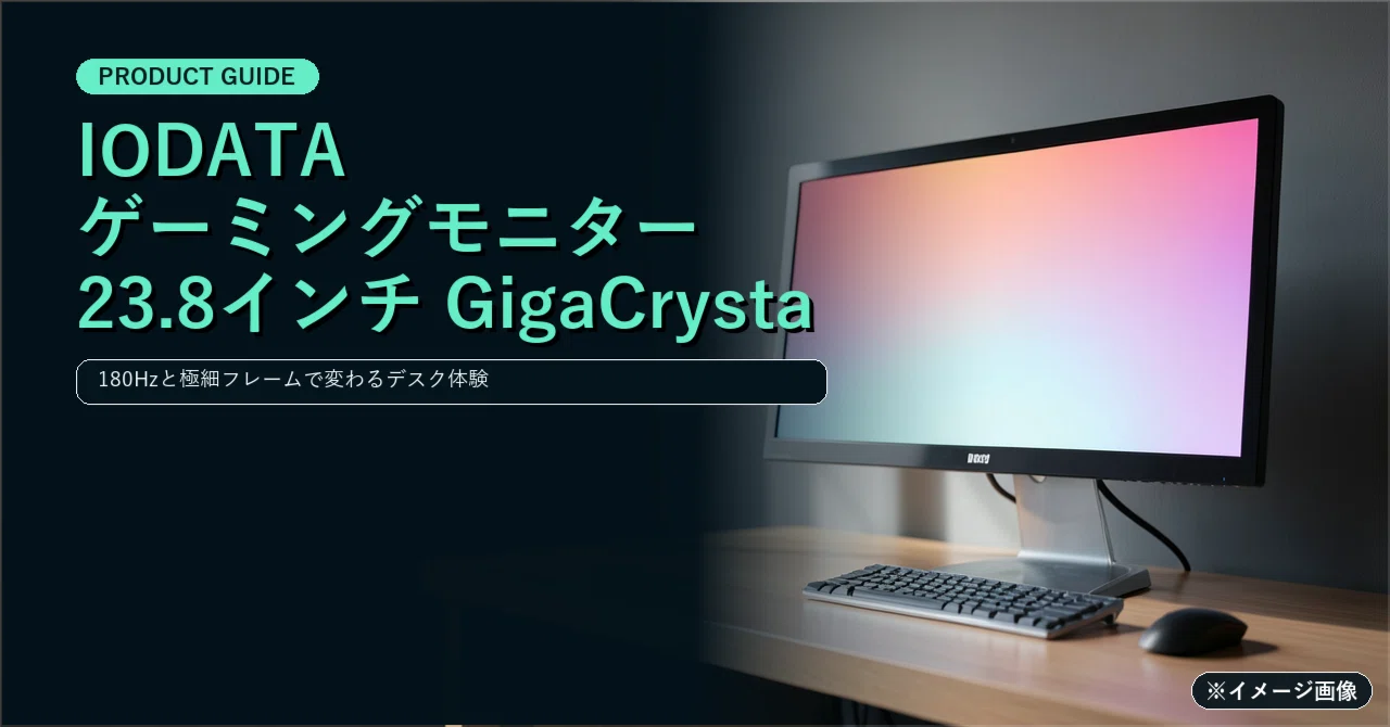 IODATA GigaCrysta 23.8インチ レビュー！180Hzと極細フレームでゲーム