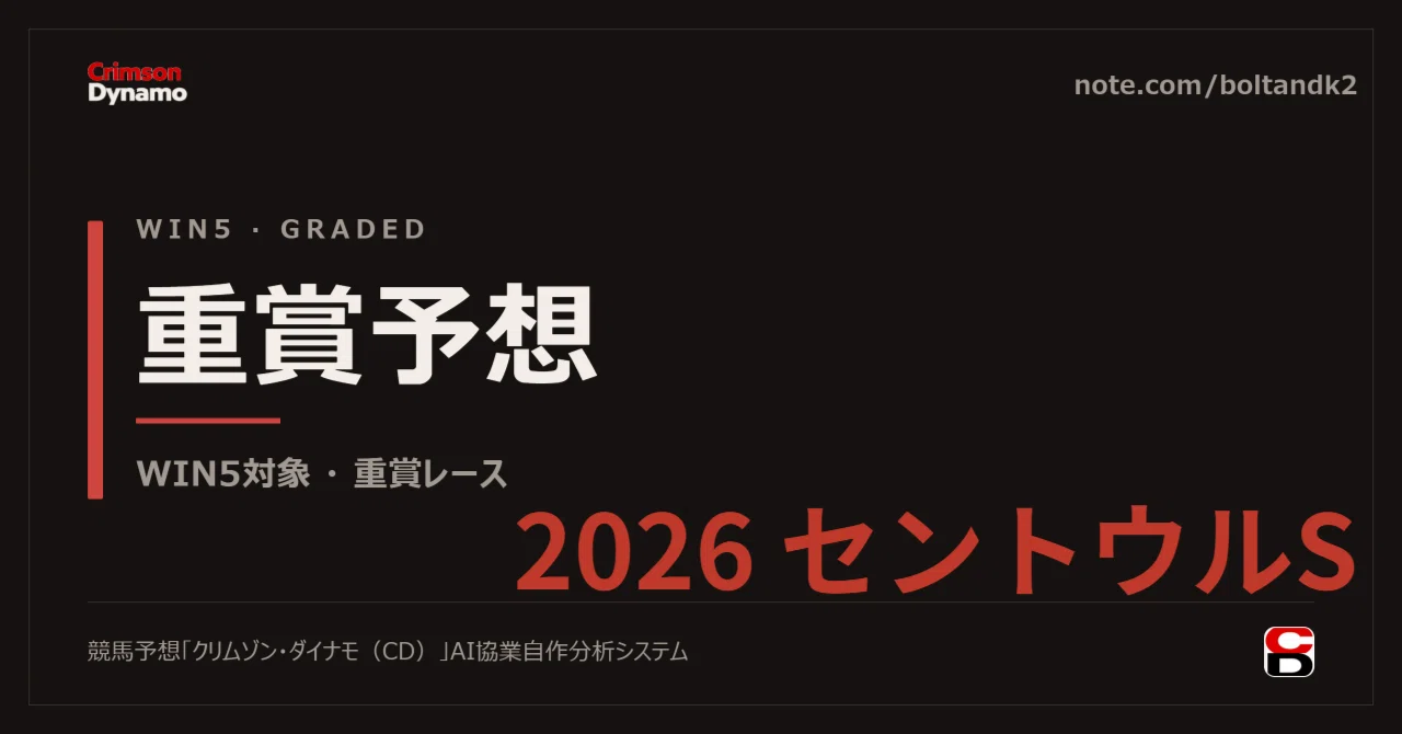 20260906 セントウルS CD分析｜競馬予想「クリムゾン・ダイナモ(CD
