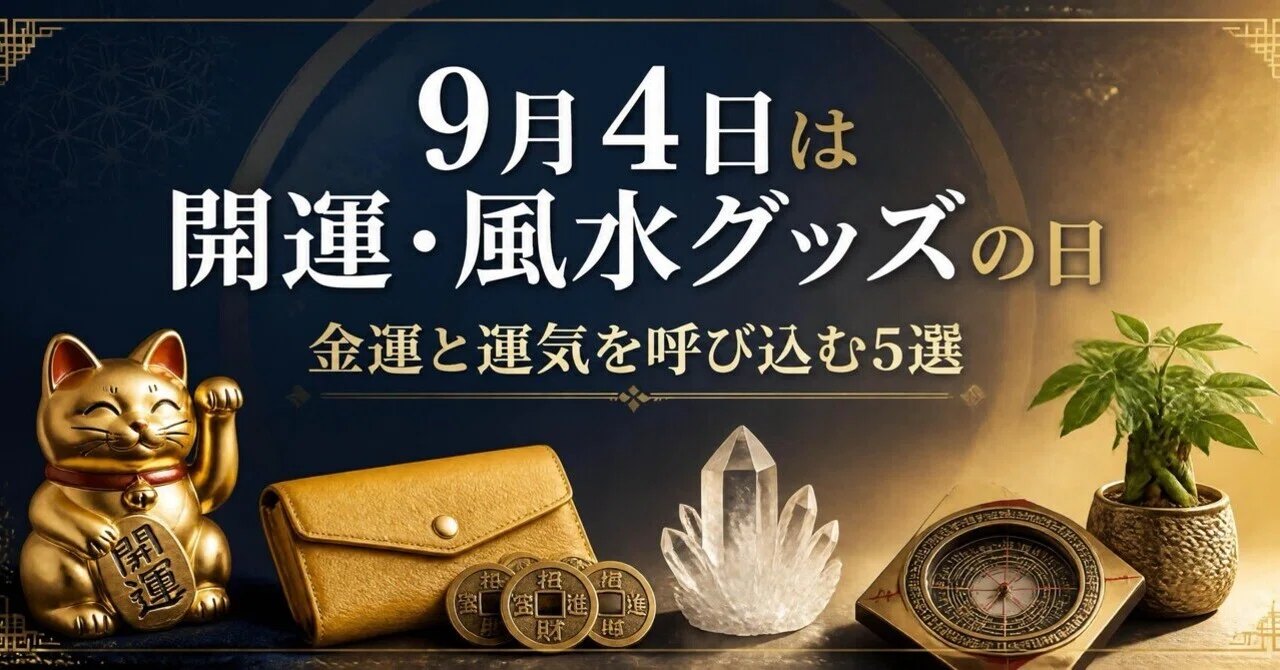 9月4日は開運・風水グッズの日——金運と運気を呼び込む5選｜MONO LAB