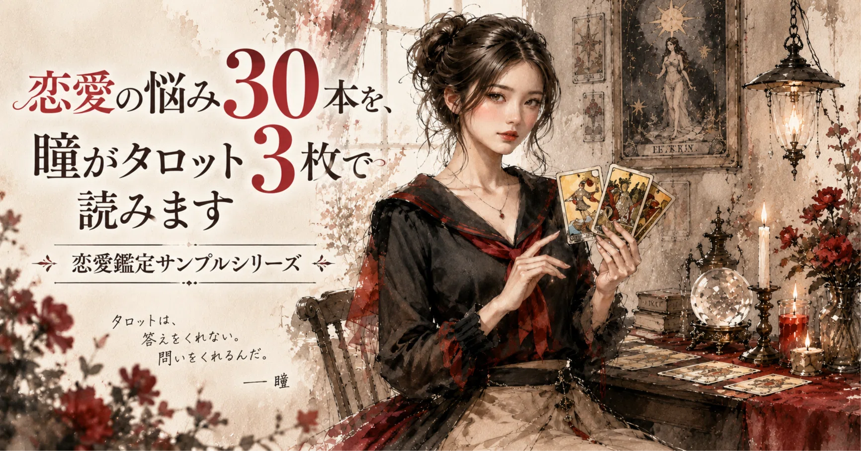 🌛 Hitomi reads 30 love concerns with 3 tarot cards | Love