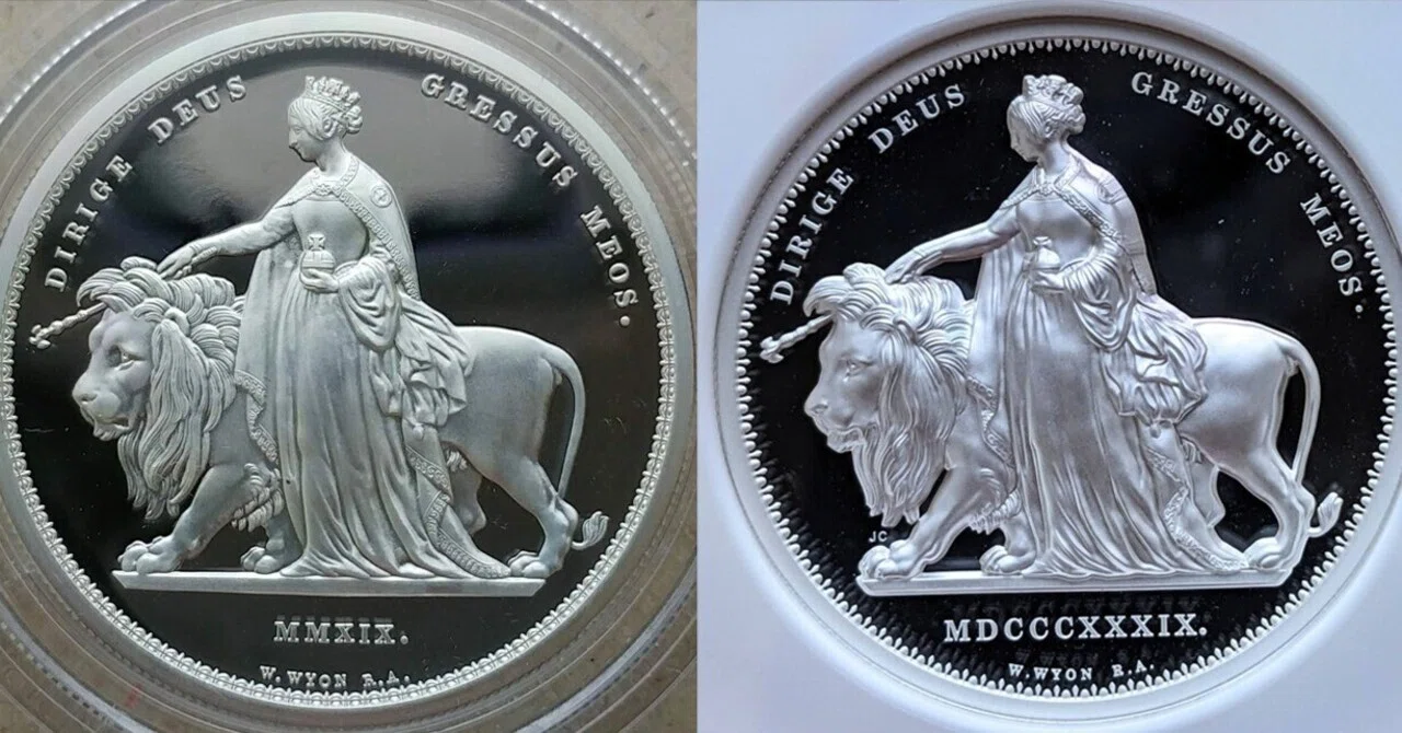 ウナライオン 2oz シルバー 2021 Royal Mint vs 2025 Alderney