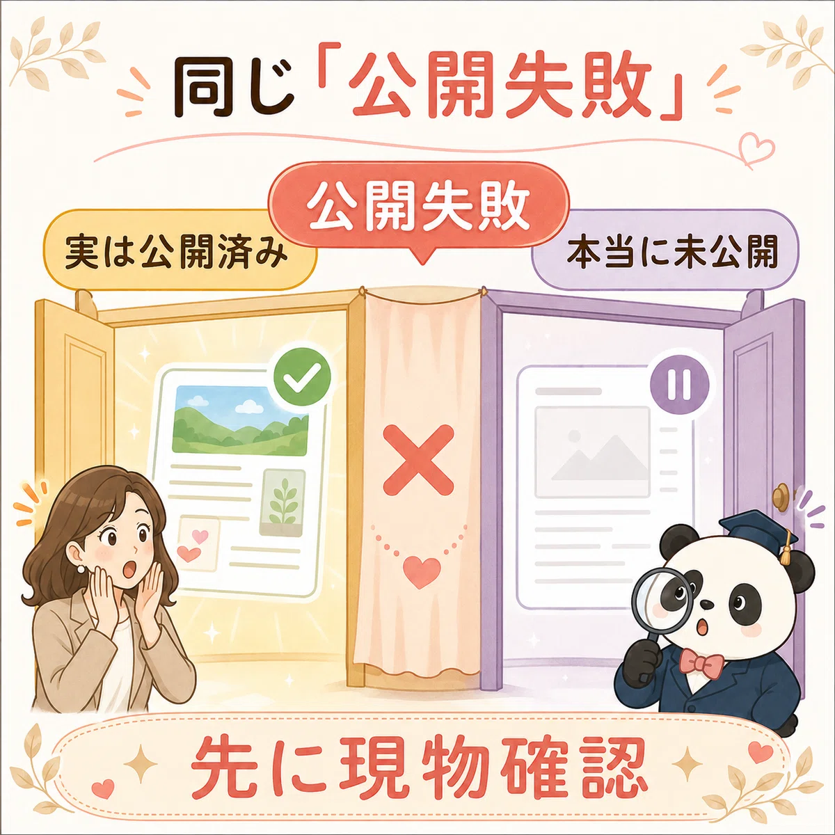 同じ公開失敗でも現物は二つ