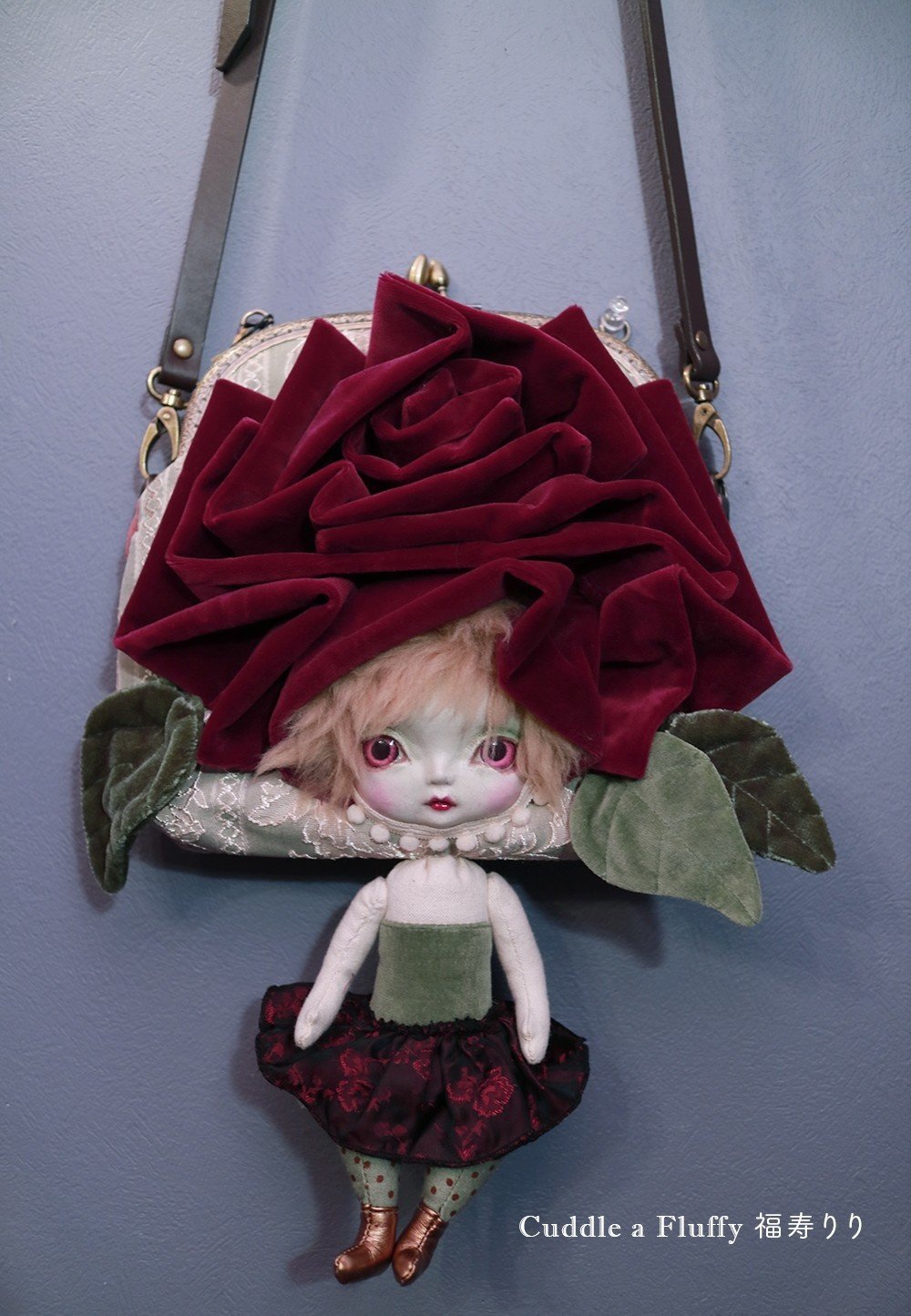 創作人形 福寿 月うさぎ cuddle a fluffy 黒