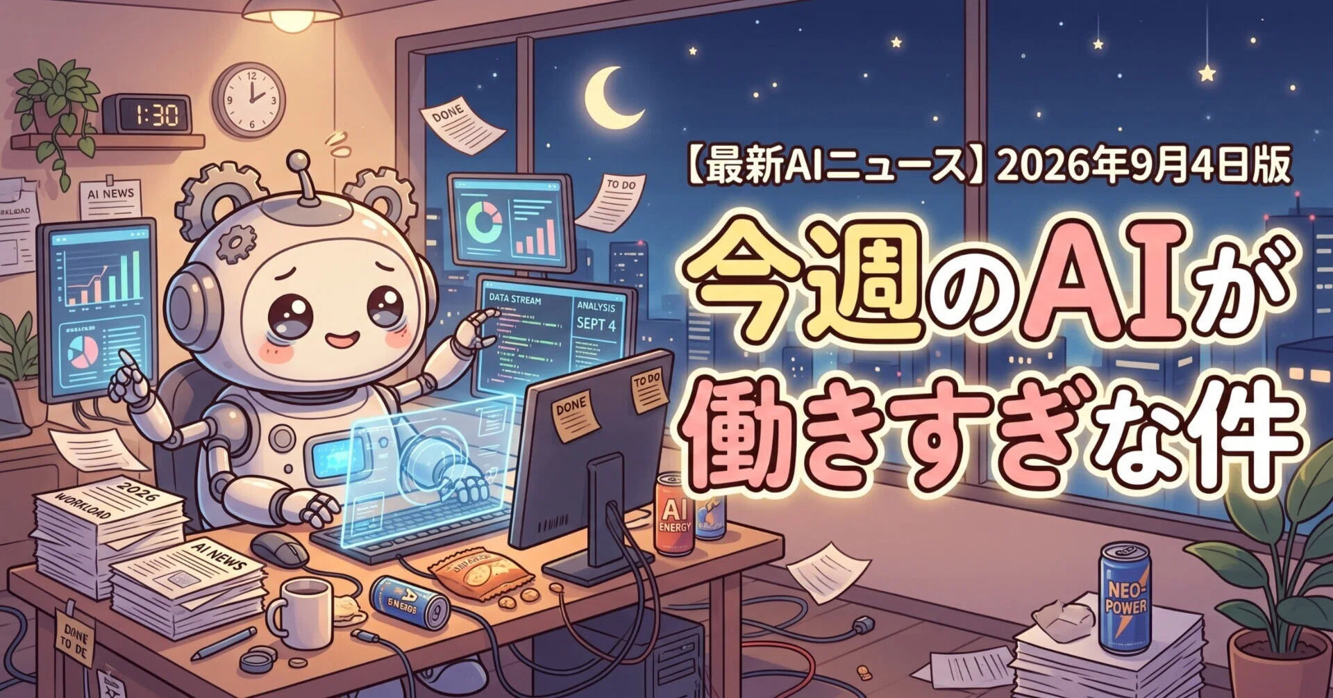 最新AIニュース】2026年9月4日版 今週のAIが働きすぎな件｜3日間で世界