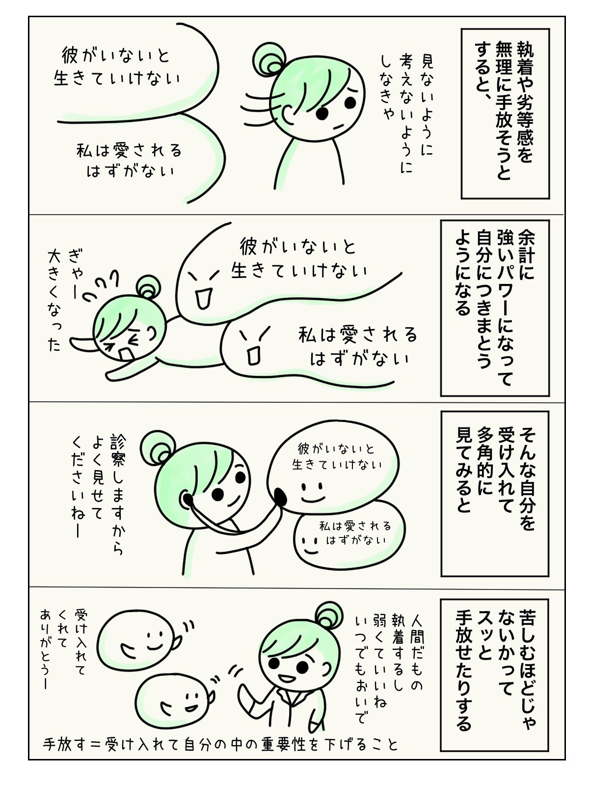 執着や劣等感は 自分で受け入れて 重要度を下げた時に スッと手放せる ツインレイ ツインソウル 手放し 執着 坂口トマリ 自分自身を思い出す旅のガイド Note 執着や劣等感は 自分で受け入れて 重要度を下げた時に スッと手放せる ツインレイ ツインソウル 手放し 執着 坂口トマリ 自分自身を思い出す旅のガイド Note