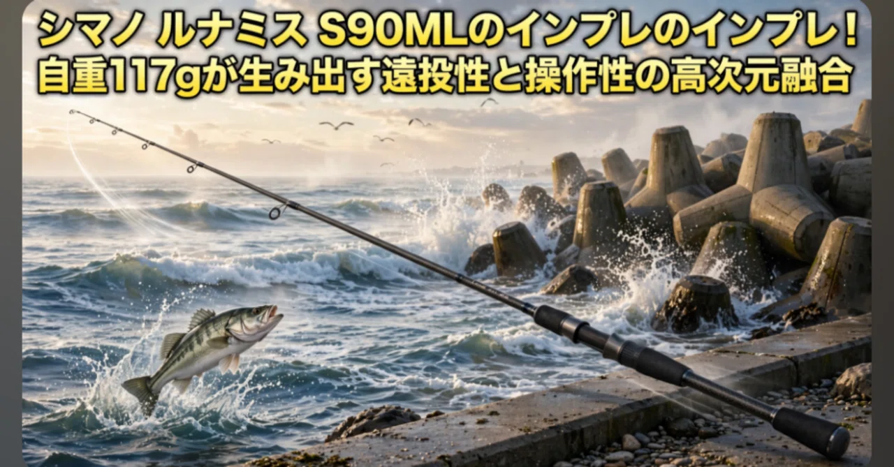 シマノ ルナミス S90MLのインプレ！自重117gが生み出す遠投性と操作性