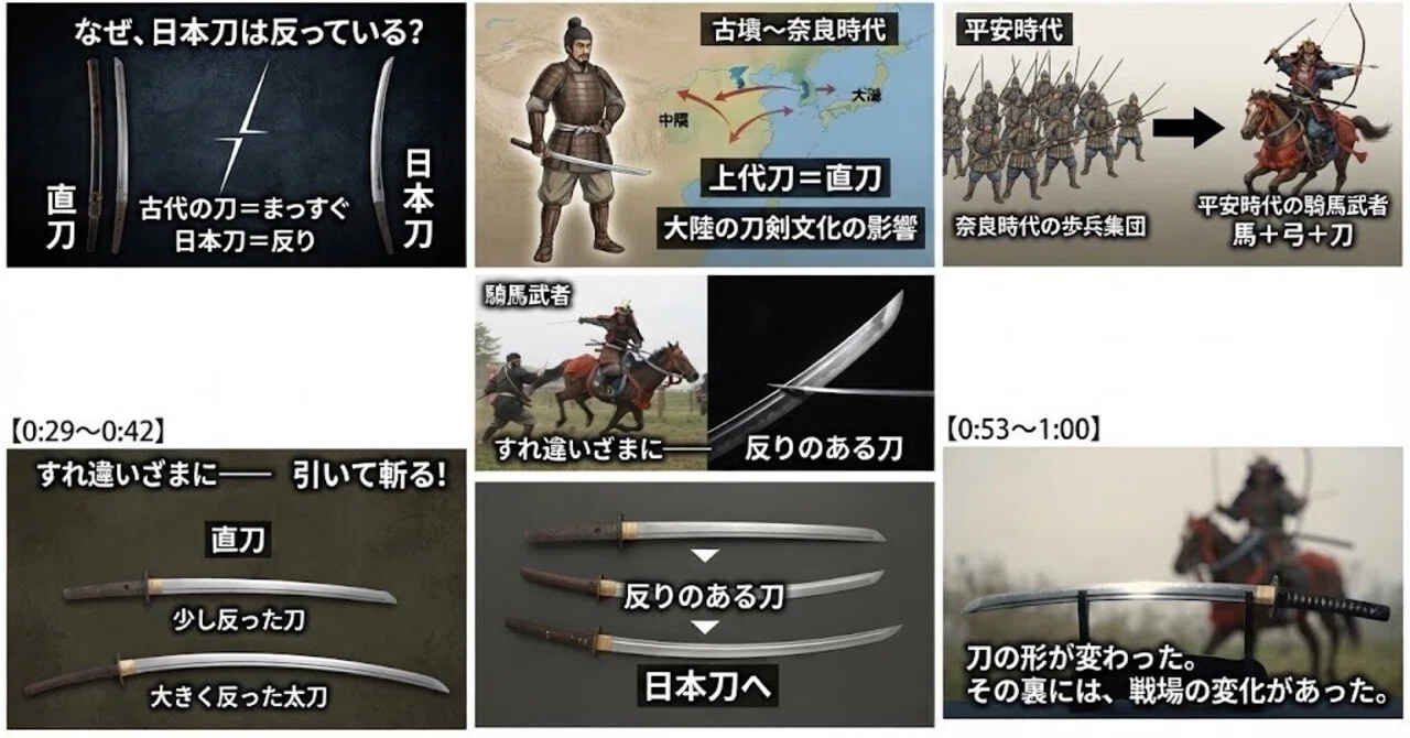 なぜ日本刀は「反っている」のか？――上代刀から日本刀へ、刀の形を変え