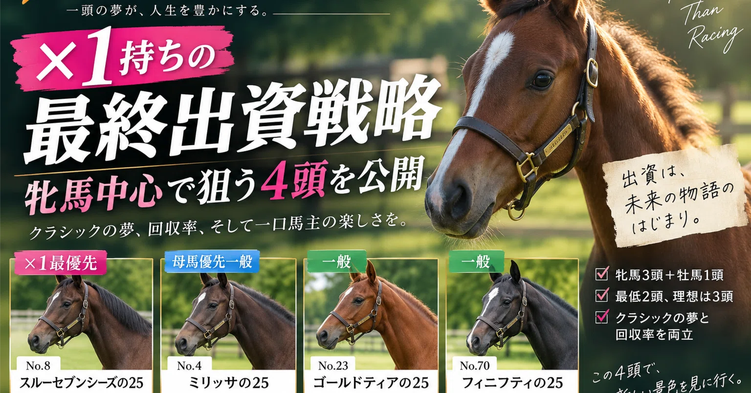 社台サンデー2026 G1勝ちが狙える大物候補7頭｜目指せ一口馬主デビュー