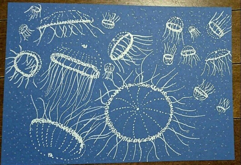 無料 クラゲの大群描きました 草声魚語 Note