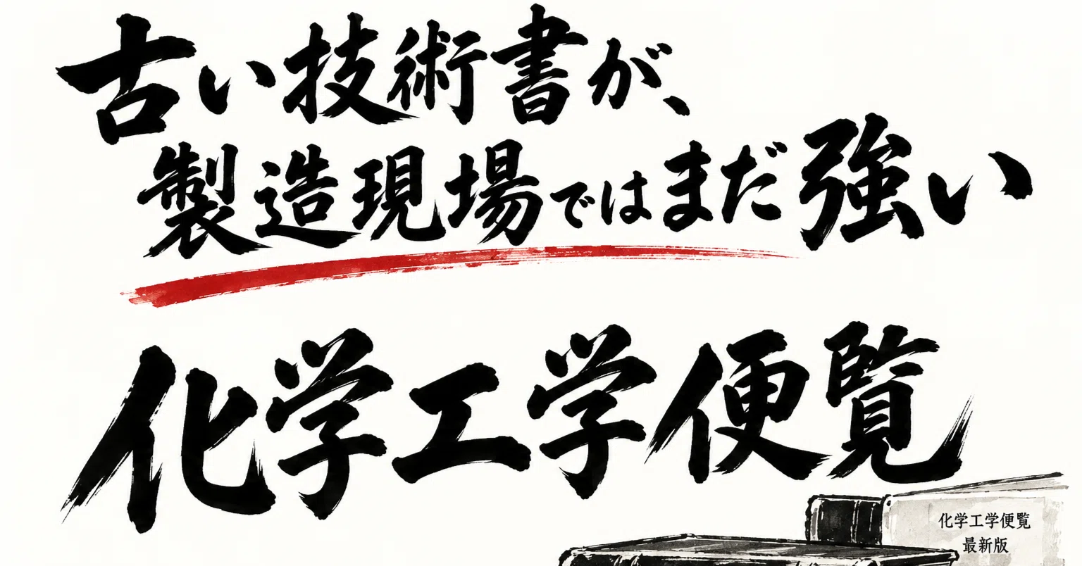 書評】化学工学便覧〜古い技術書が、製造現場で強い理由｜浪人技師