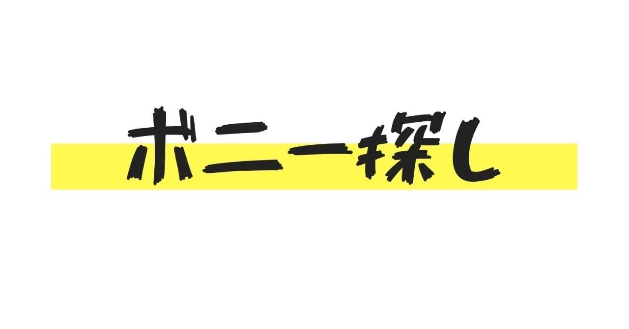 んー 結婚不適合者の戯れ言 ボニー探し Note