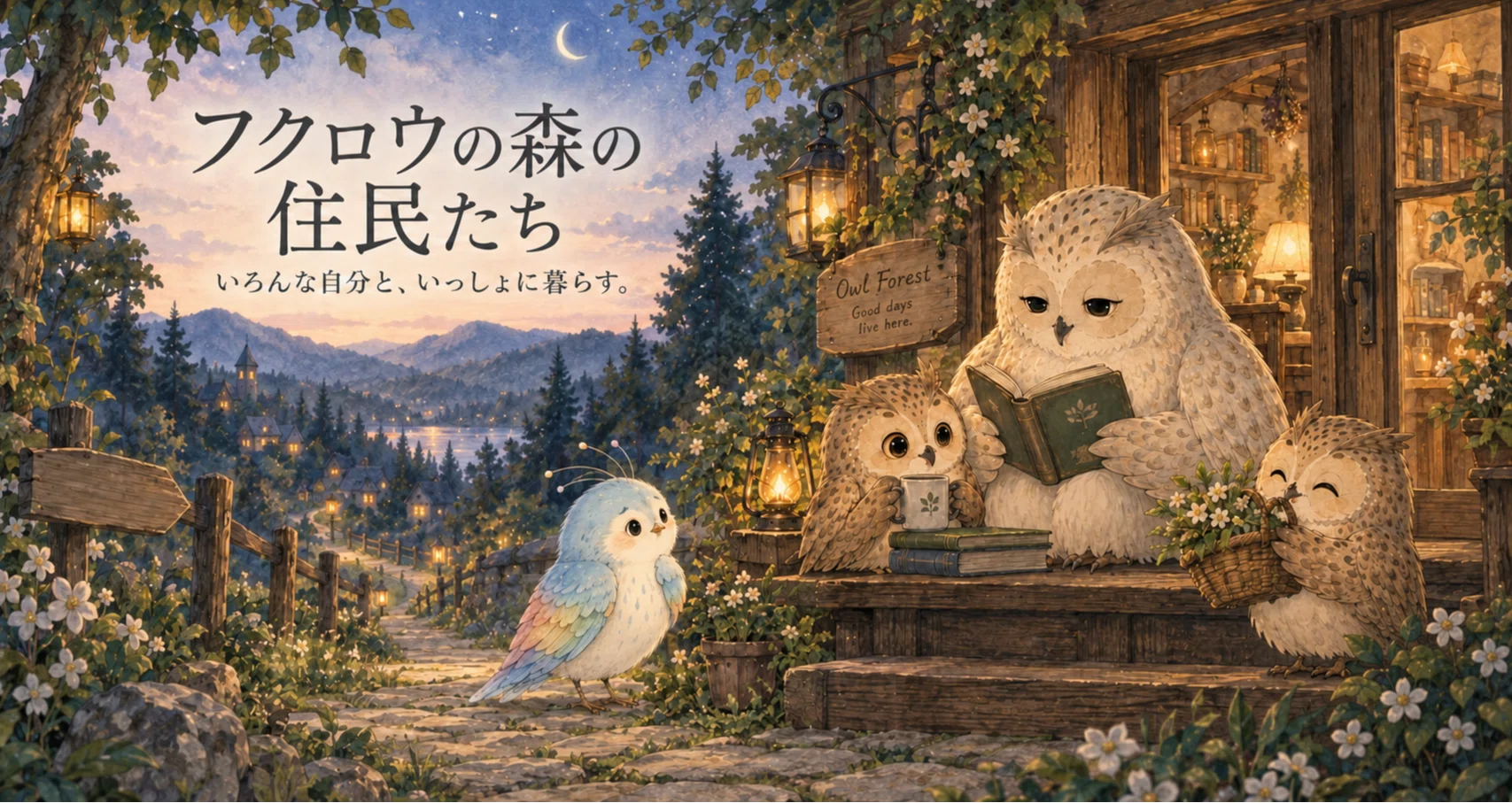 フクロウの森の住民たち - 2026-06｜ココハグ｜日常のしんどさに名前を