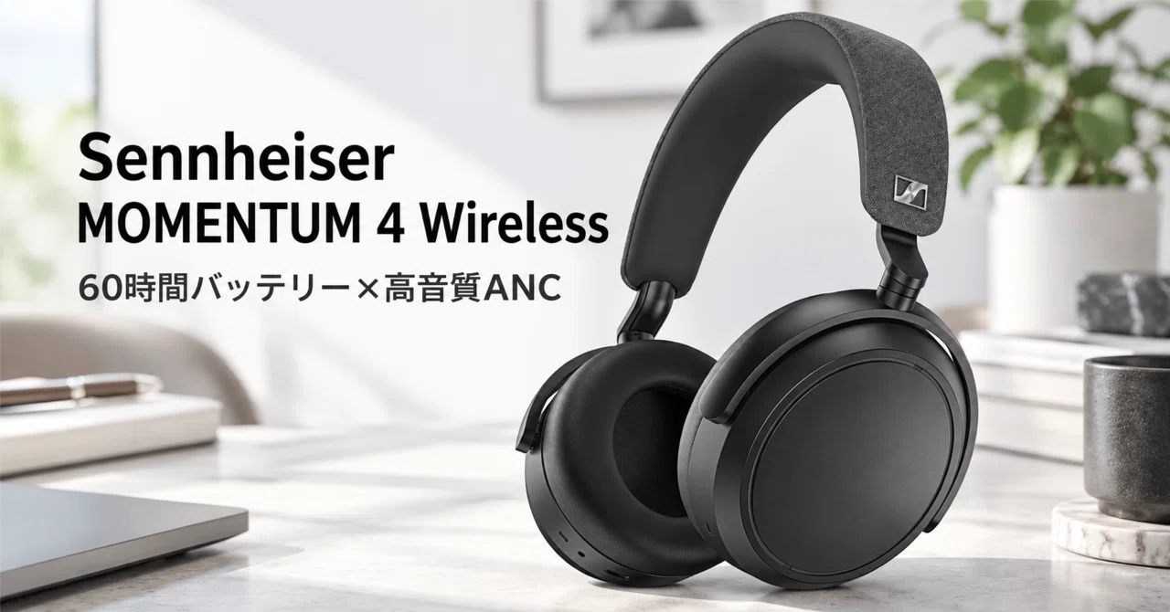 Sennheiser MOMENTUM 4 Wireless のレビュー・口コミ評判と特徴 60時間