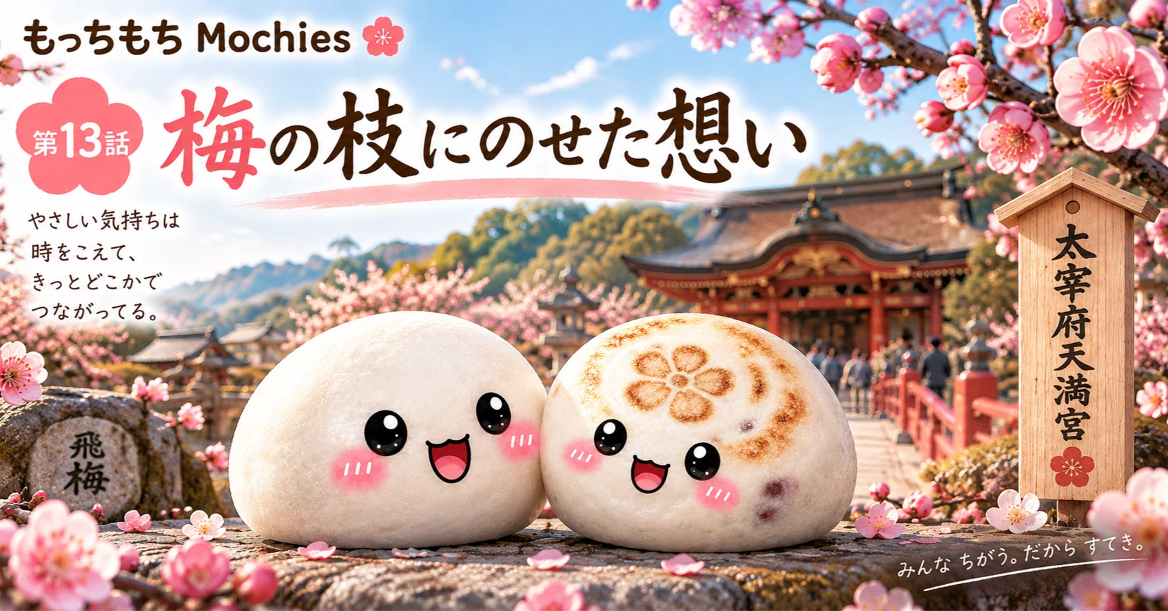 もっちもちMochies.日本一周の旅13 「梅の枝にのせた想い」｜hideking3298