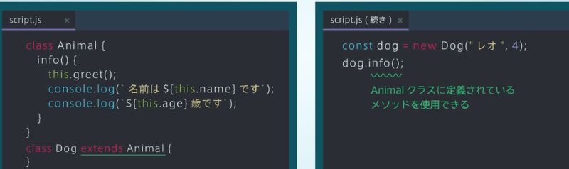 Javascript Es2015 Es6 Progate Javascript 2章 クラスの継承 Lorchm Note