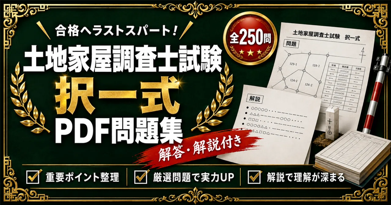 土地家屋調査士 択一式】対策問題集 全250問＋解答・解説付き