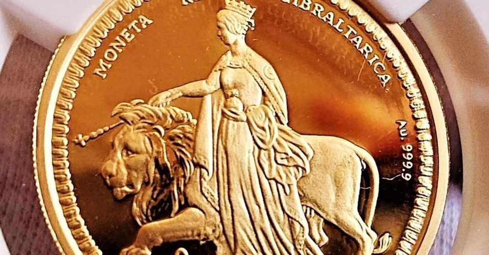 コイン情報 1997 イギリス ジブラルタル ウナとライオン 金貨 プルーフ ウナのらいおん アンティークコイン Note