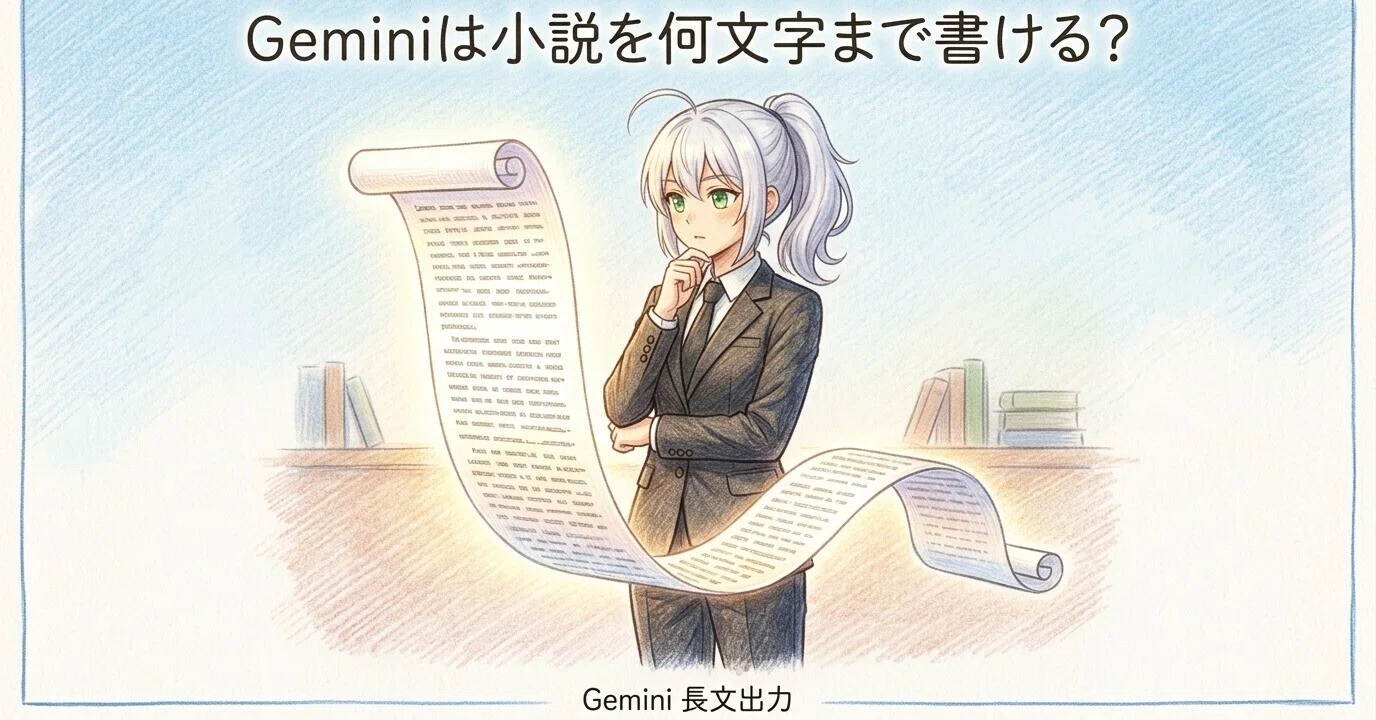 Geminiは小説を何文字まで書ける？長文出力の考え方｜AI_DAISUKI